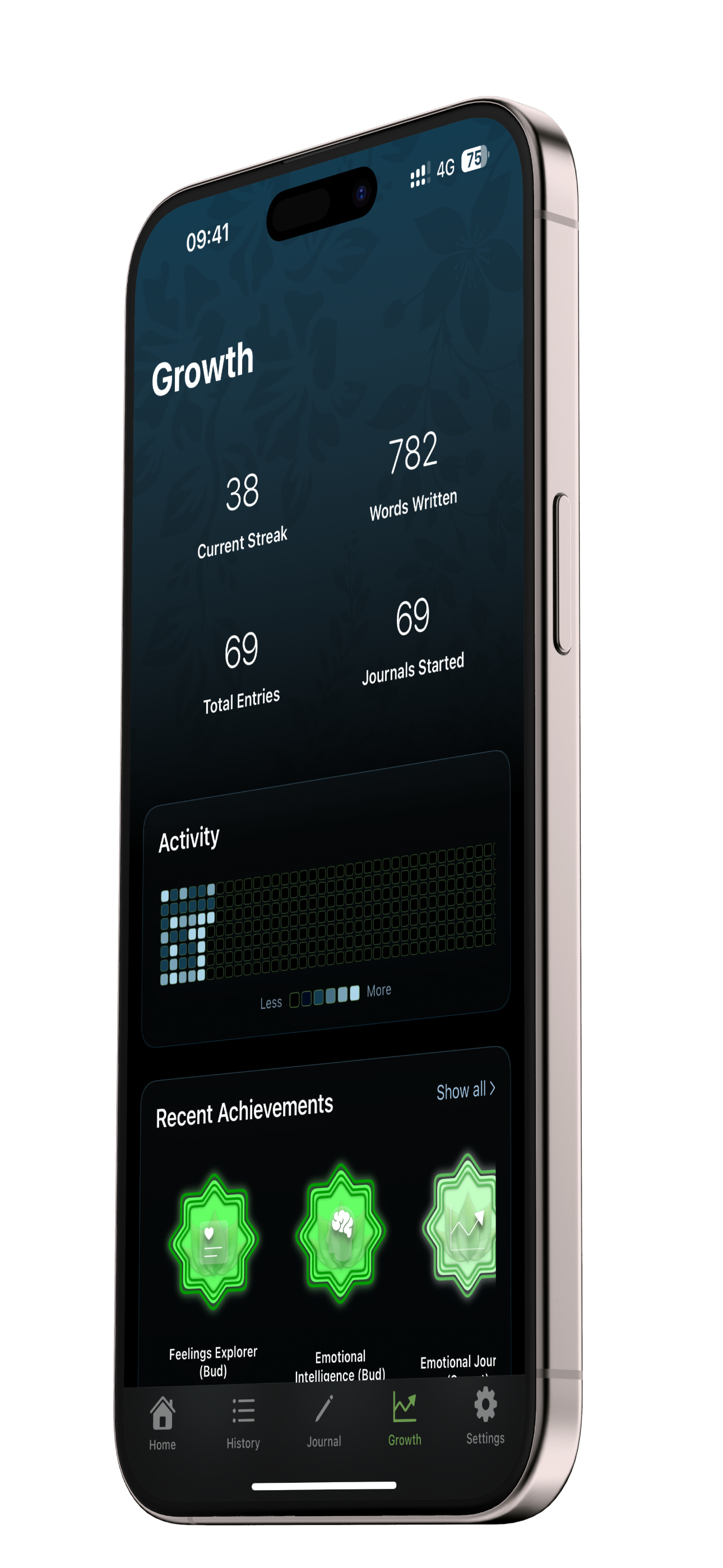 Bloom Journal iPhone screenshot - Insights